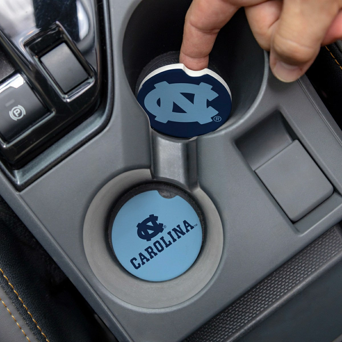University of North Carolina Car Coaster Set, 2pc, Collegiate, Home