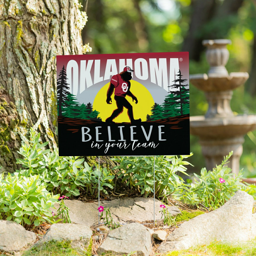 University of Oklahoma Yard Sign, Bigfoot, Collegiate, Home