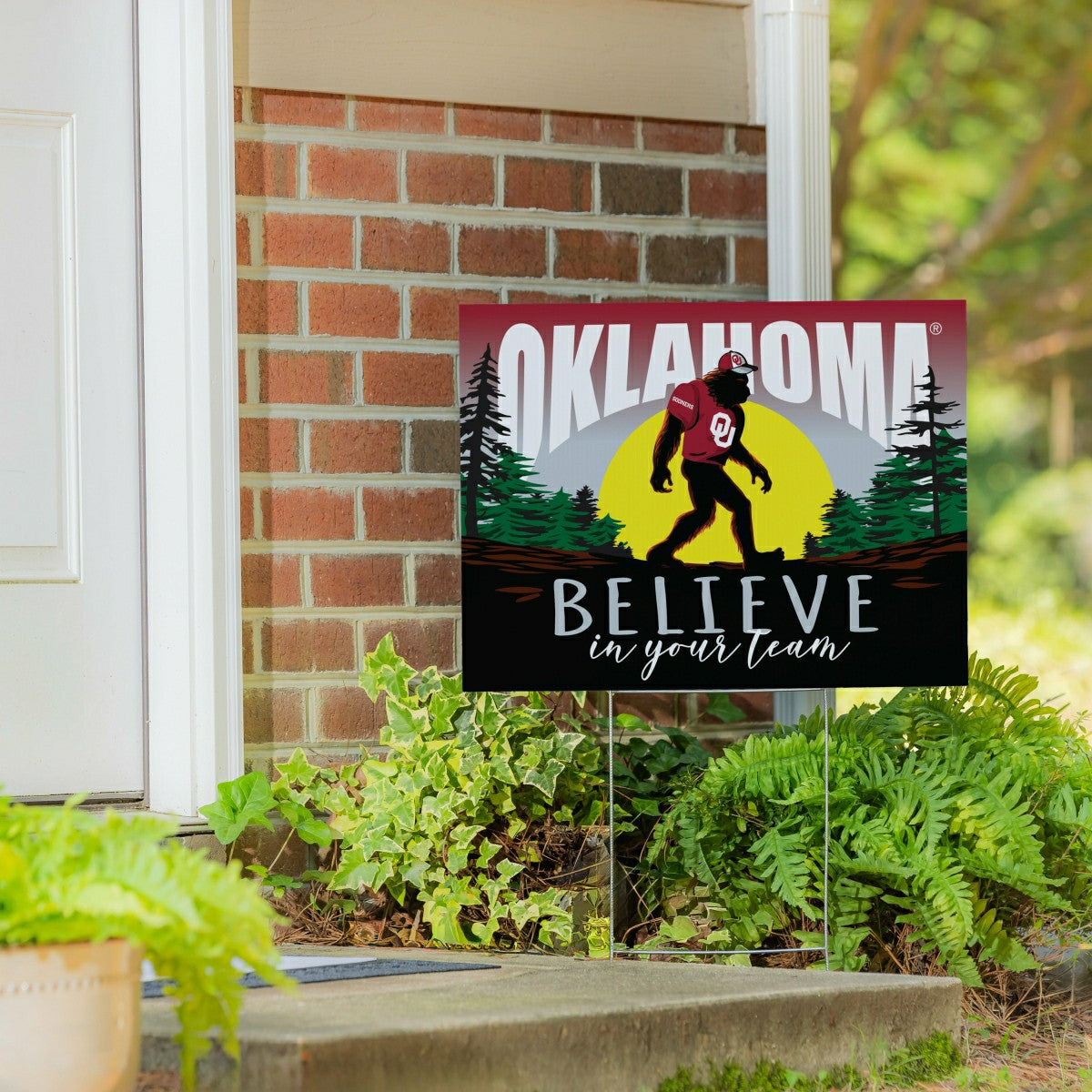 University of Oklahoma Yard Sign, Bigfoot, Collegiate, Home