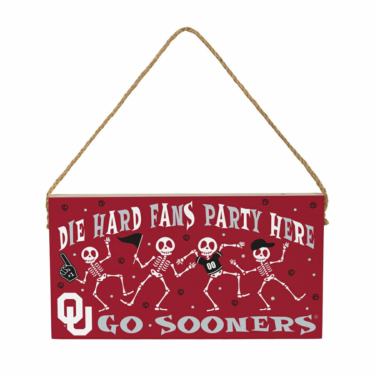 University of Oklahoma Halloween Wood Wall Sign, 6x11, Collegiate, Home