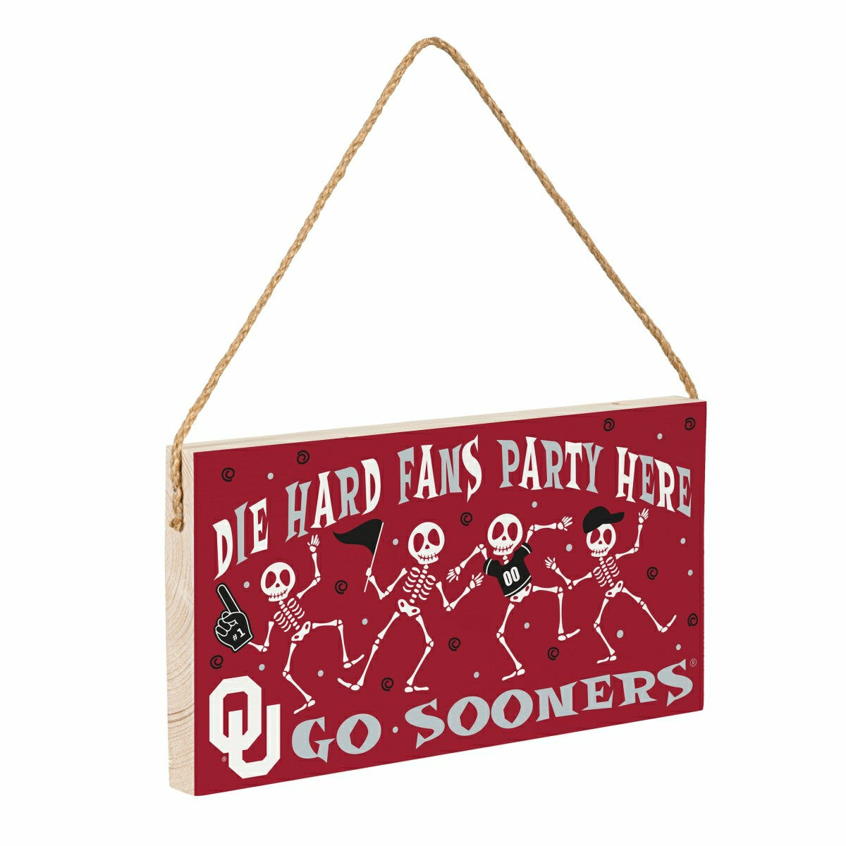 University of Oklahoma Halloween Wood Wall Sign, 6x11, Collegiate, Home