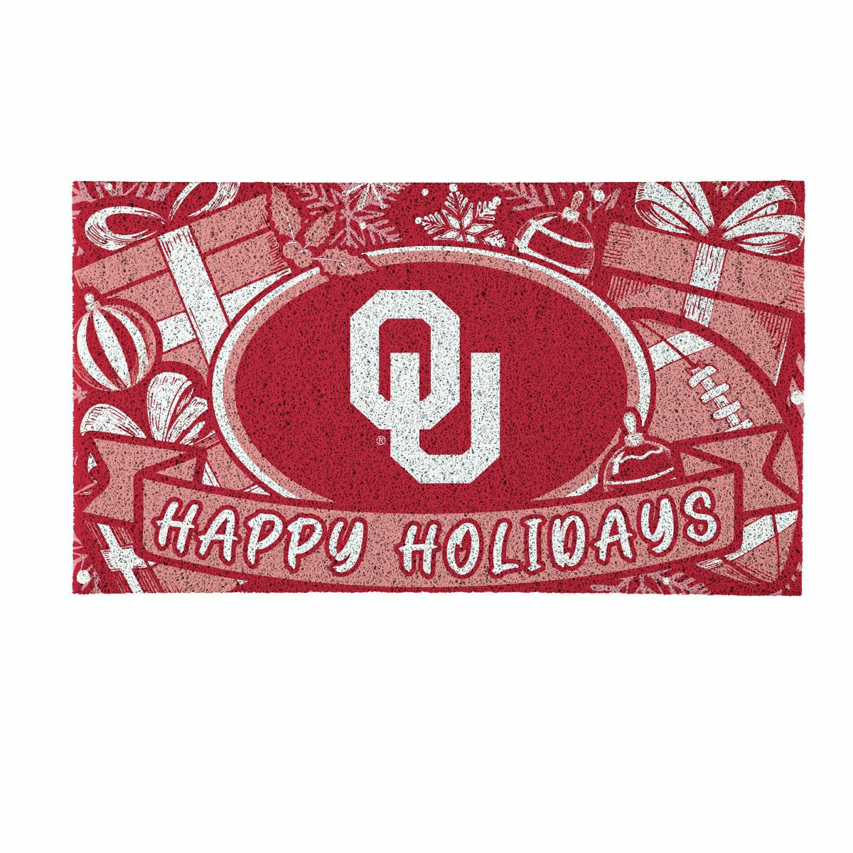 University of Oklahoma Holiday PVC Mat, 28"x16", Collegiate