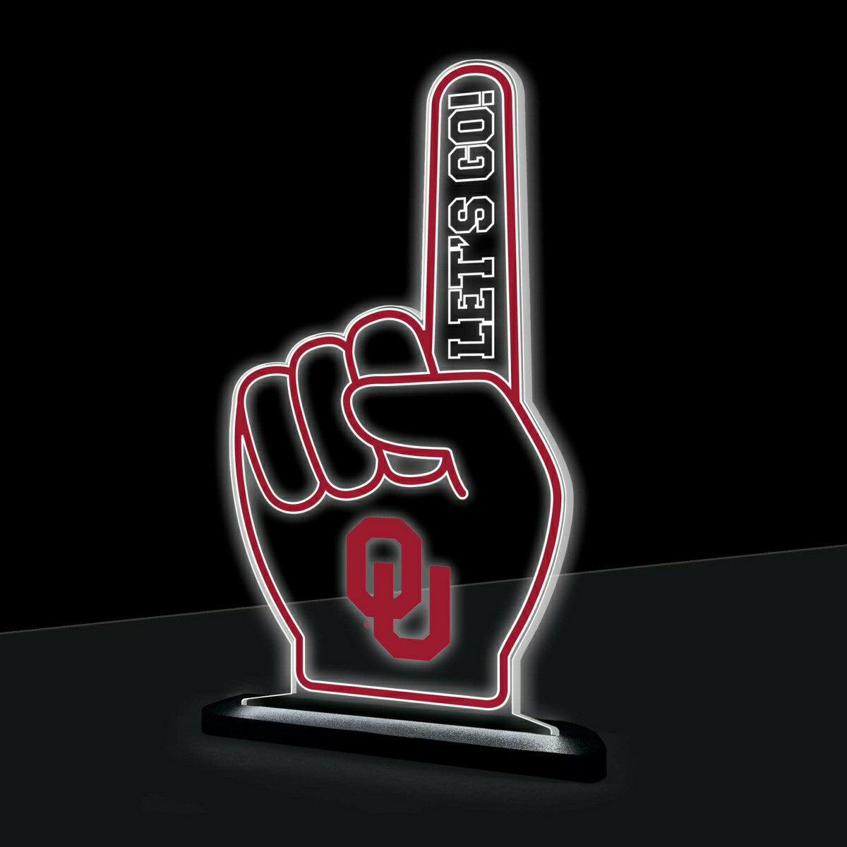 University of Oklahoma College Foam Finger Desklite LED Decor, Collegiate, Home