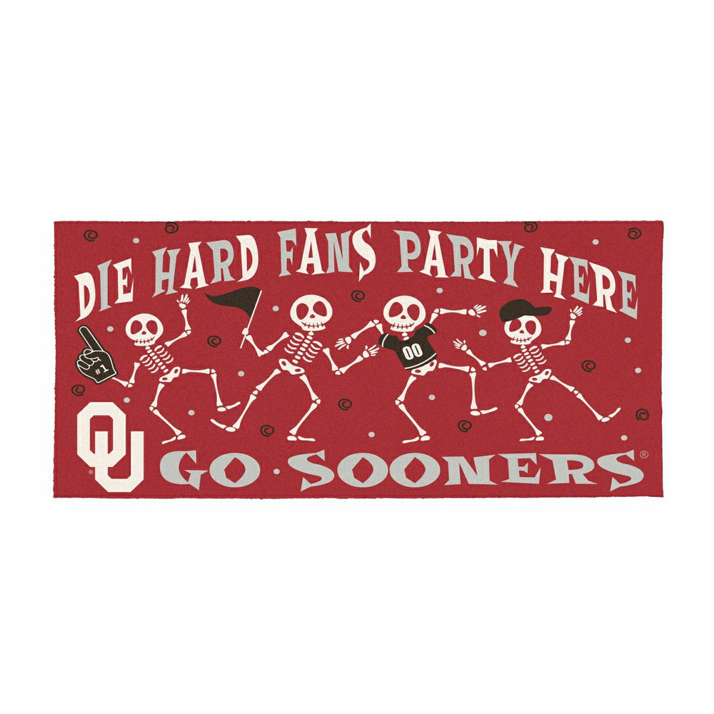 University of Oklahoma Flocked Coir Halloween Sassafras Switch Mat, 22, Collegiate