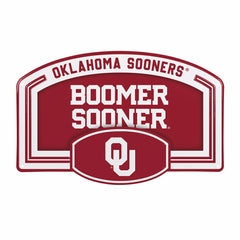 University of Oklahoma USA Embossed Steel Wall Sign, 11" x 17", Collegiate, Home