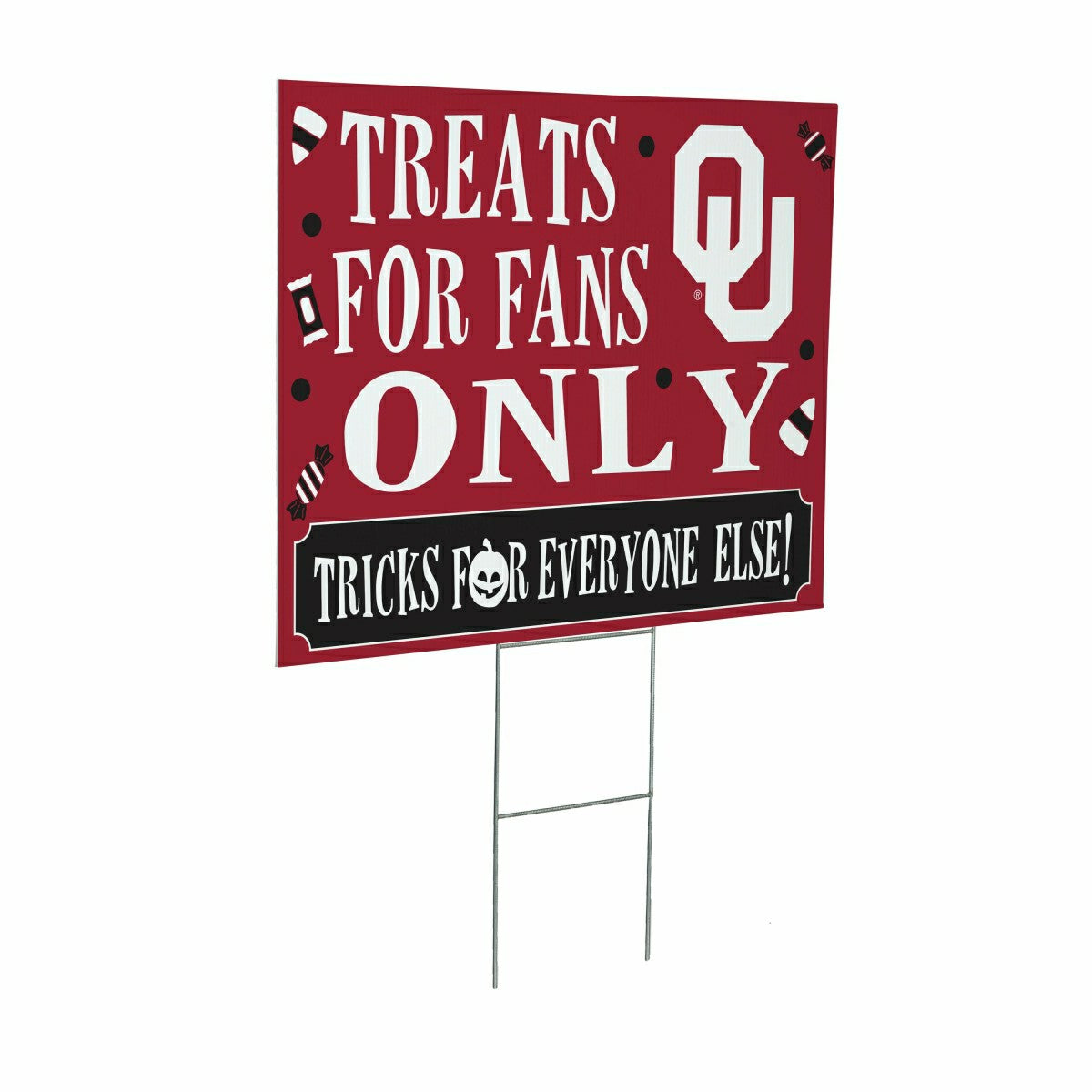 University of Oklahoma Yard Sign, Halloween Treats for Fans, Collegiate, Home
