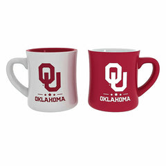 University of Oklahoma 10oz Ceramic Cup Set, 2pc, Collegiate, Home