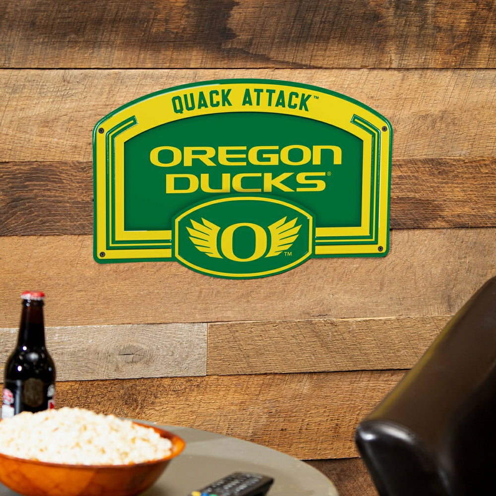 University of Oregon USA Embossed Steel Wall Sign, 11" x 17", Collegiate, Home