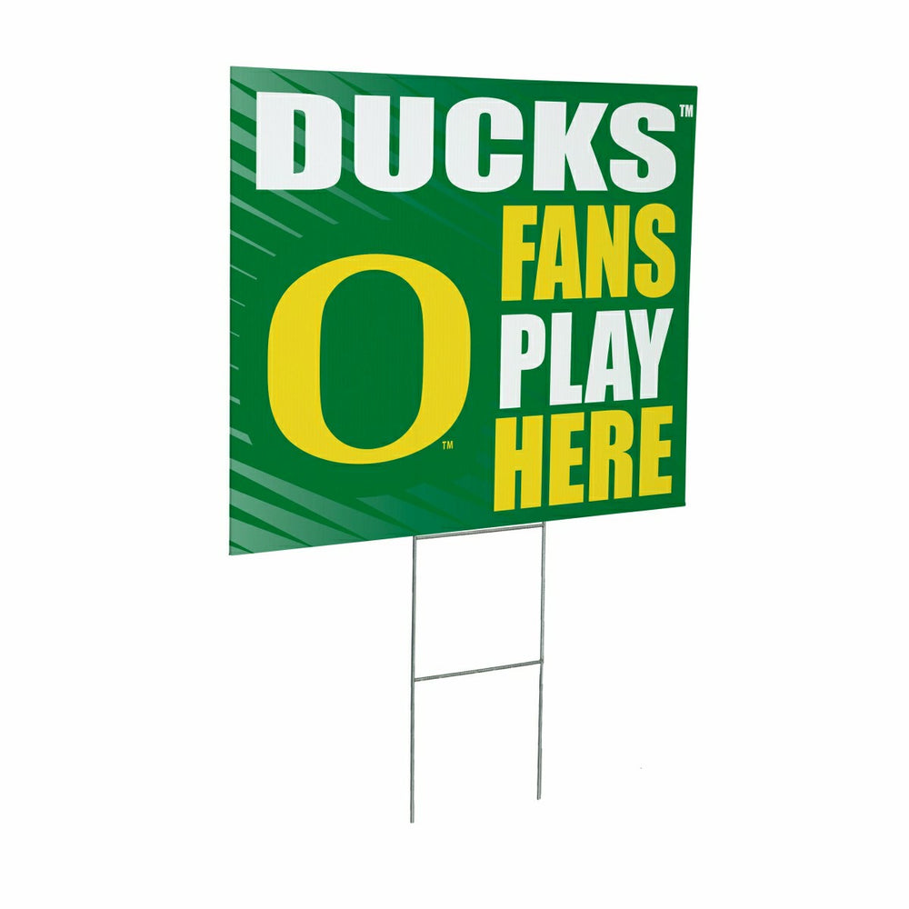 University of Oregon Coroplast Yard Sign "Fans Play Here", Collegiate, Home