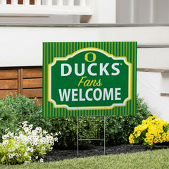 University of Oregon Coroplast Yard Sign, "Fans Welcome", Collegiate, Home
