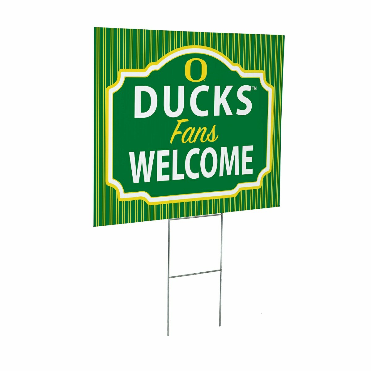 University of Oregon Coroplast Yard Sign, "Fans Welcome", Collegiate, Home