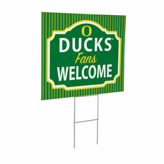 University of Oregon Coroplast Yard Sign, "Fans Welcome", Collegiate, Home