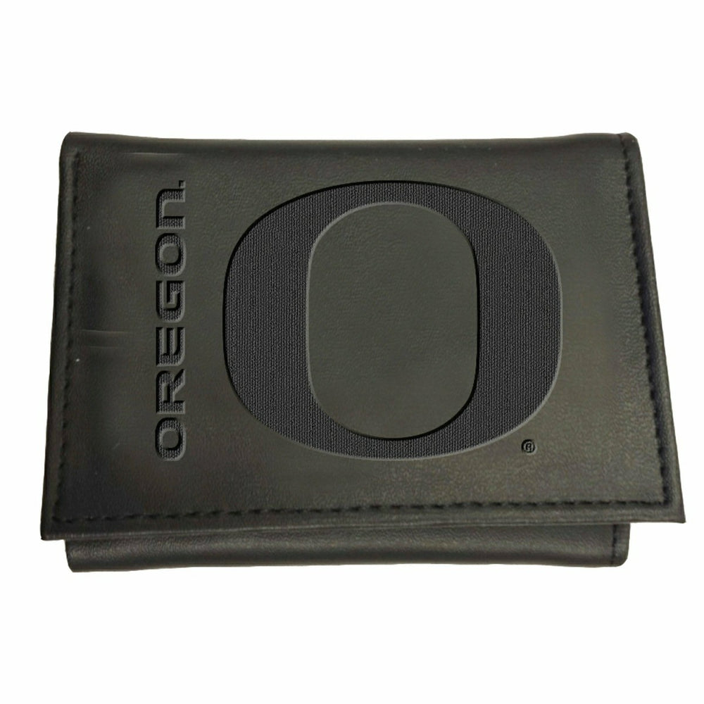 Leather Oregon Ducks Tri-fold Wallet, Collegiate, Home