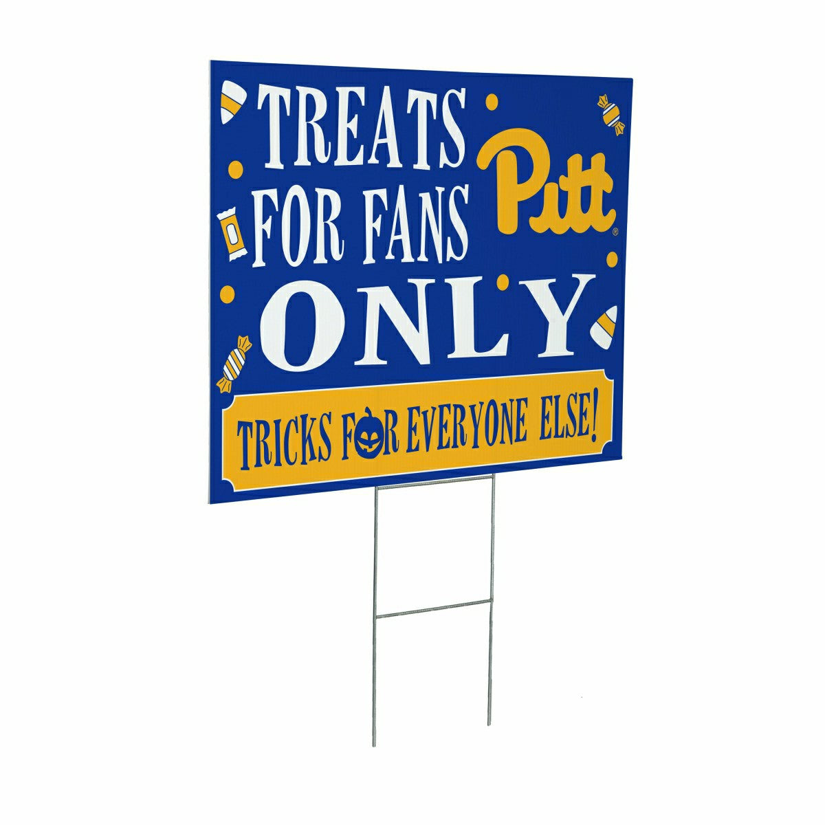 University of Pittsburgh Yard Sign, Halloween Treats for Fans, Collegiate, Home