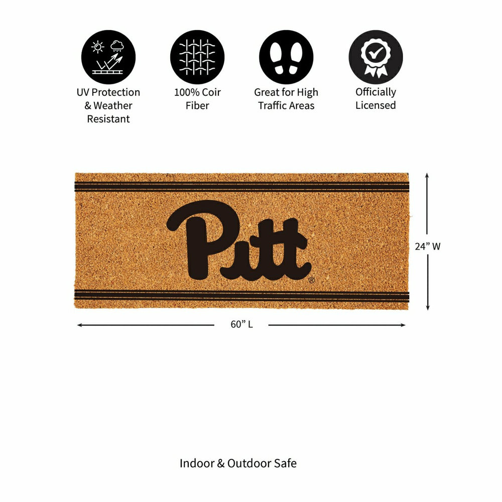 University of Pittsburgh Extra Large One Color Coir Mat, 60"x24", Collegiate