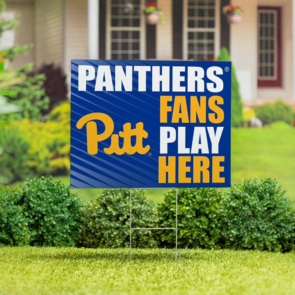University of Pittsburgh Coroplast Yard Sign "Fans Play Here", Collegiate, Home