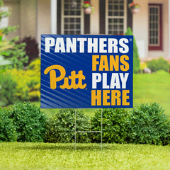 University of Pittsburgh Coroplast Yard Sign "Fans Play Here", Collegiate, Home