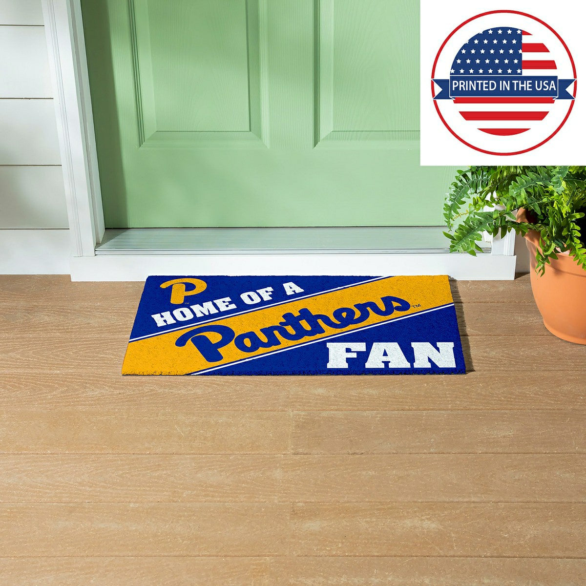 University of Pittsburgh, PVC Mat COLOR, Home of a Fan, Collegiate