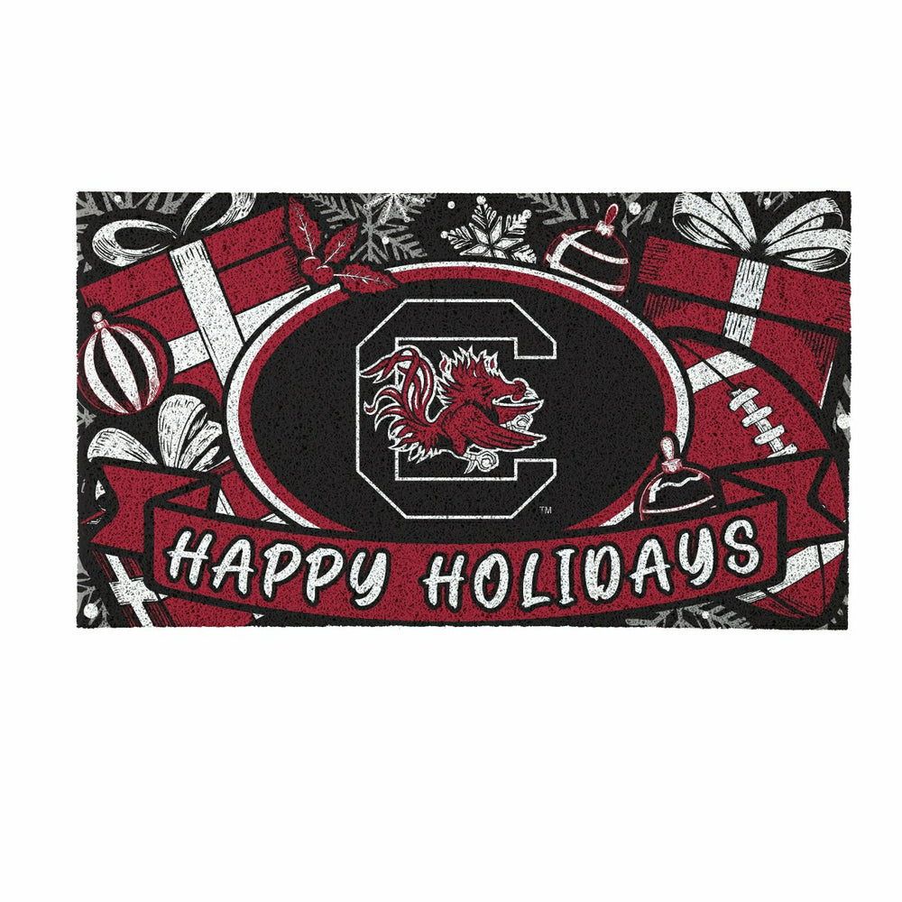 University of South Carolina Holiday PVC Mat, 28"x16", Collegiate