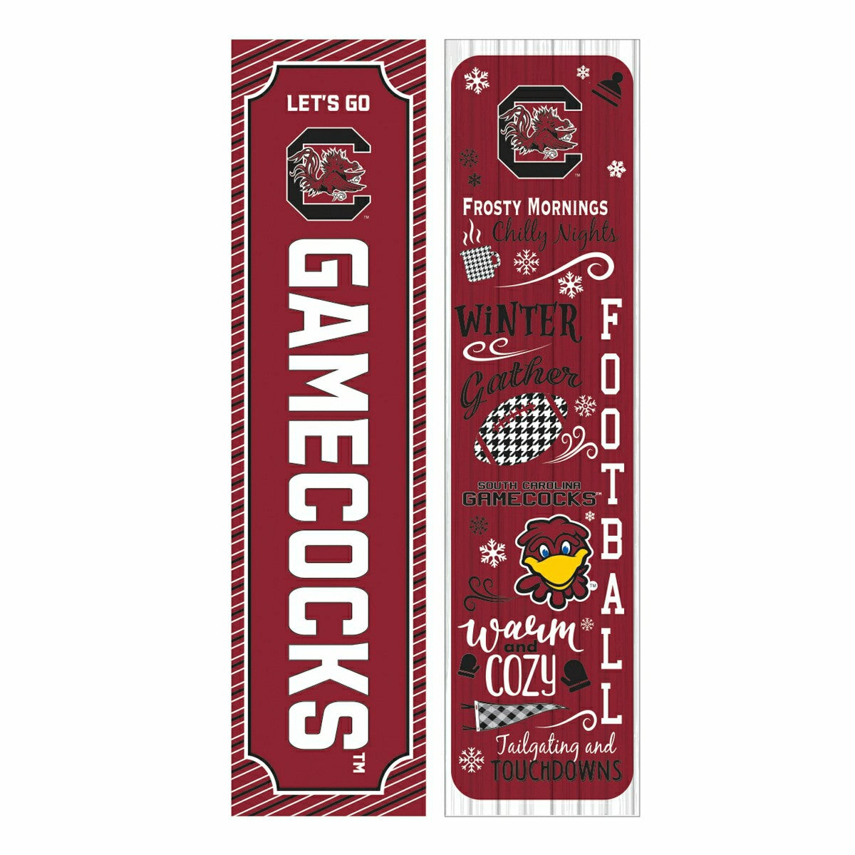 46" Double Sided Leaner, University of South Carolina, Winter Seasonal, Collegiate, Home