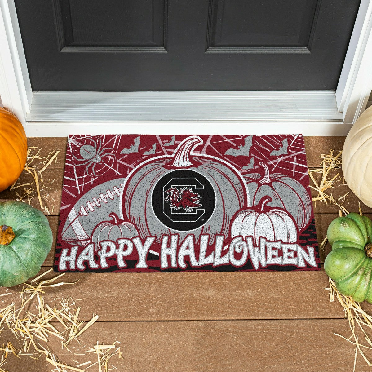 University of South Carolina Halloween PVC Mat, 28"x16", Collegiate