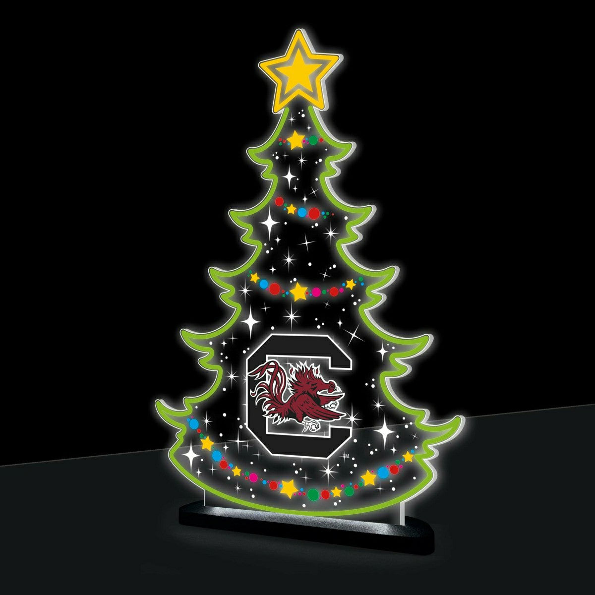 University of South Carolina College Holiday Tree Desklite LED Decor, Collegiate, Home