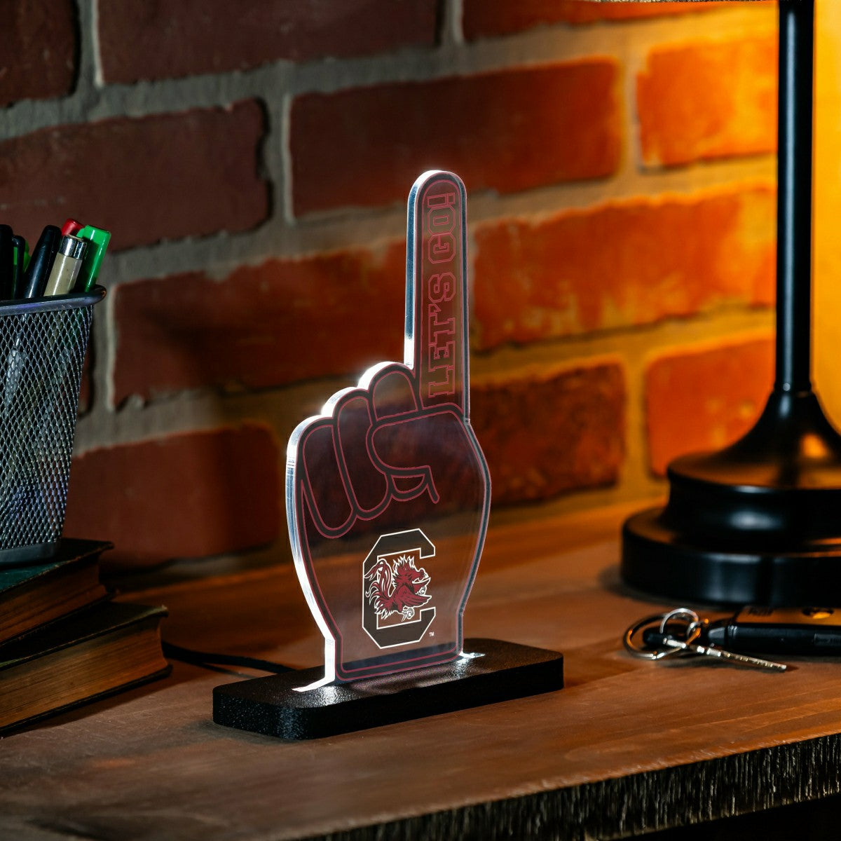 University of South Carolina College Foam Finger Desklite LED Decor, Collegiate, Home