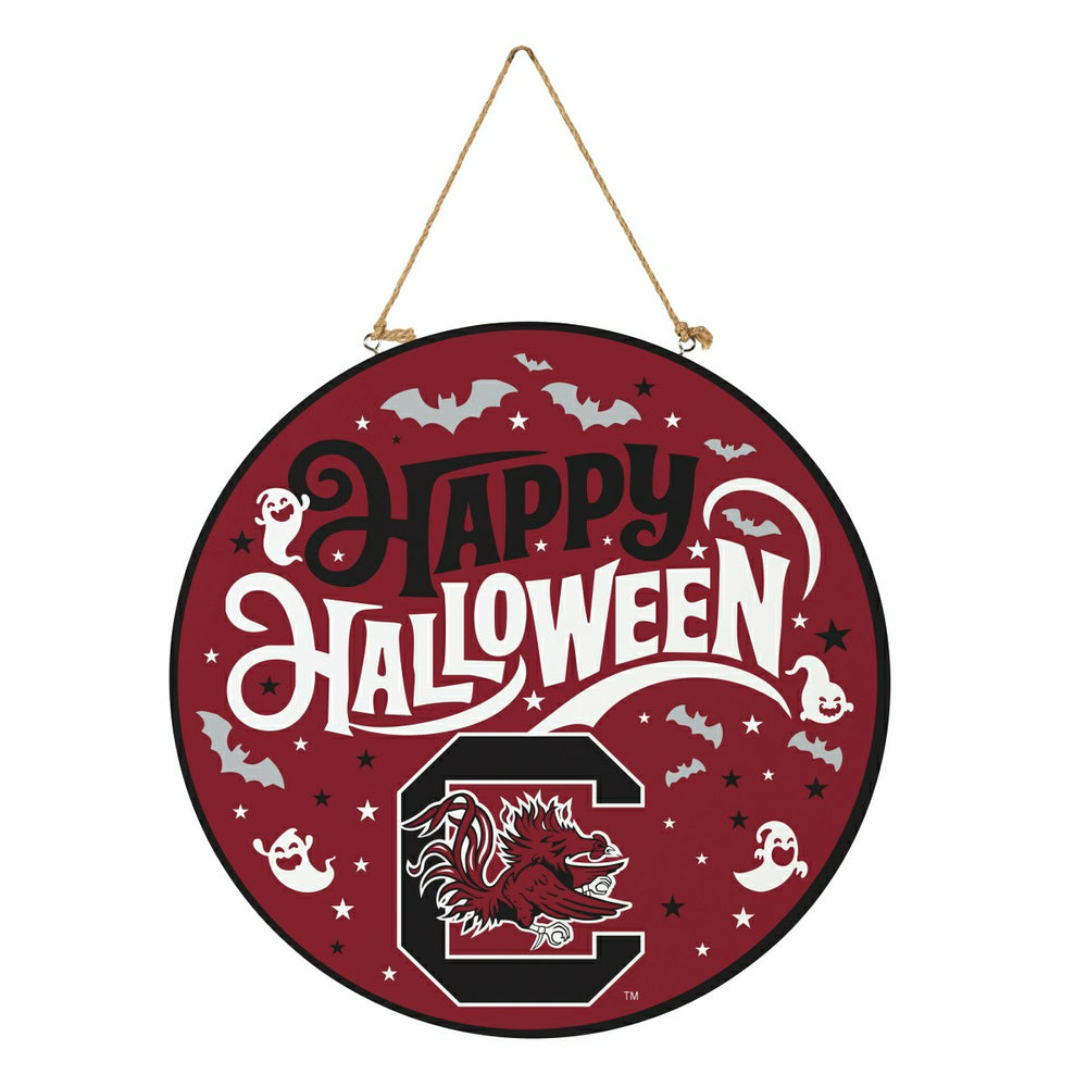 University of South Carolina Halloween Round Door Décor with Hanging R, Collegiate, Home