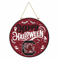 University of South Carolina Halloween Round Door Décor with Hanging R, Collegiate, Home