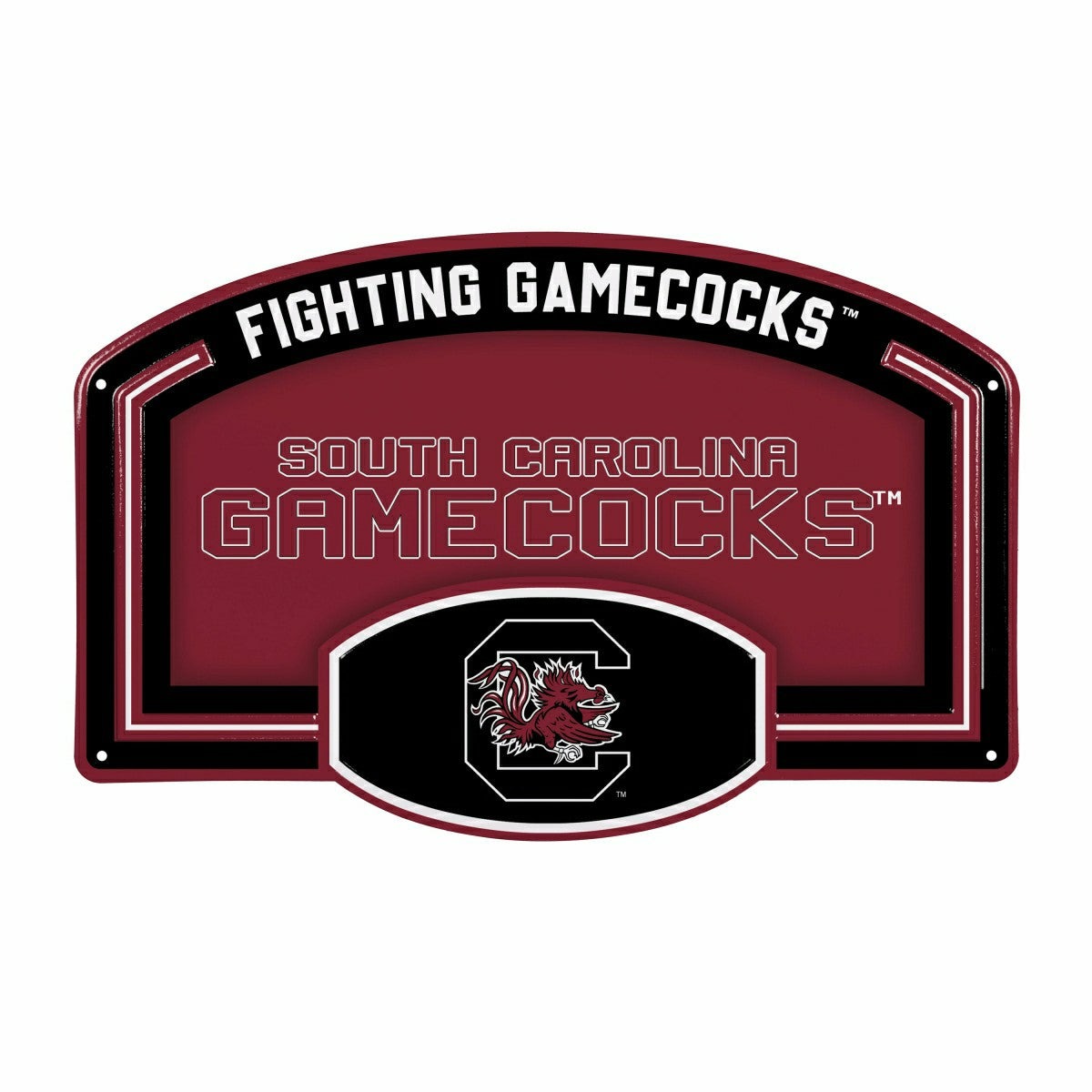 University of South Carolina USA Embossed Steel Wall Sign, 11" x 17", Collegiate, Home