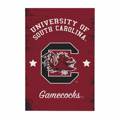 University of South Carolina Wood Wall Sign, 16x24, Collegiate, Home