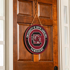 University of South Carolina Round Door Décor with Hanging Rope, 18x18, Collegiate, Home