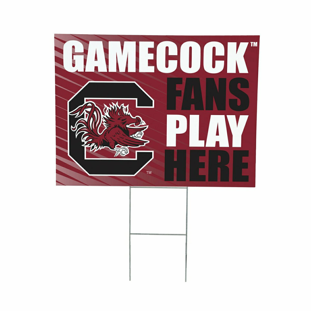 University of South Carolina Coroplast Yard Sign "Fans Play Here", Collegiate, Home