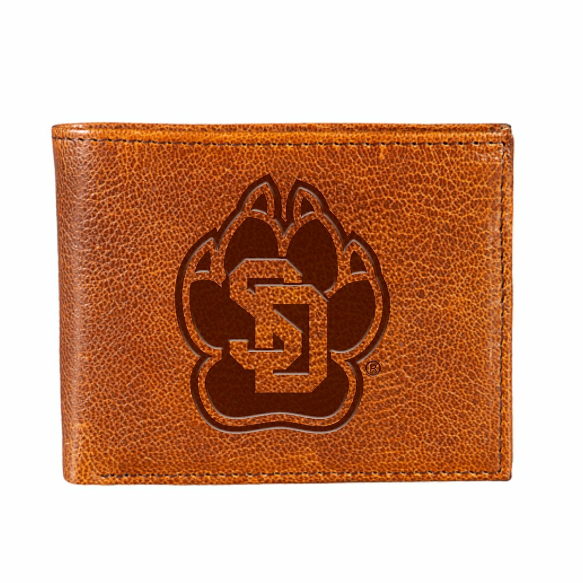 University of South Dakota, Embossed 100% Genuine Tumbled Leather Pass, Collegiate, Home