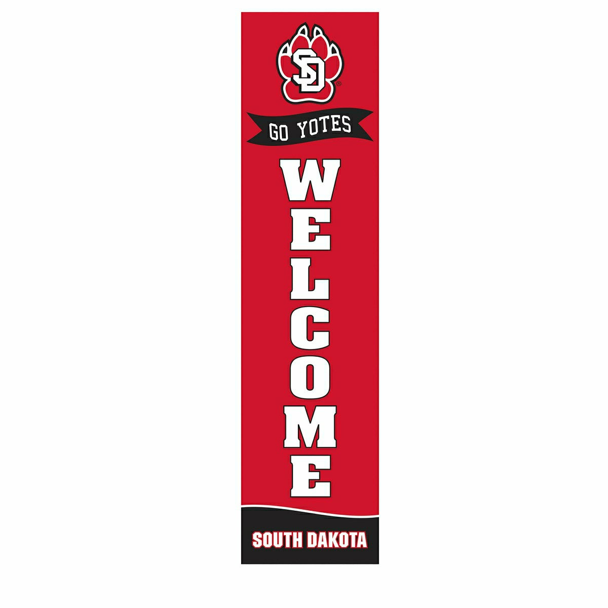 University of South Dakota Large Single Sided Leaner, 46", Collegiate, Home