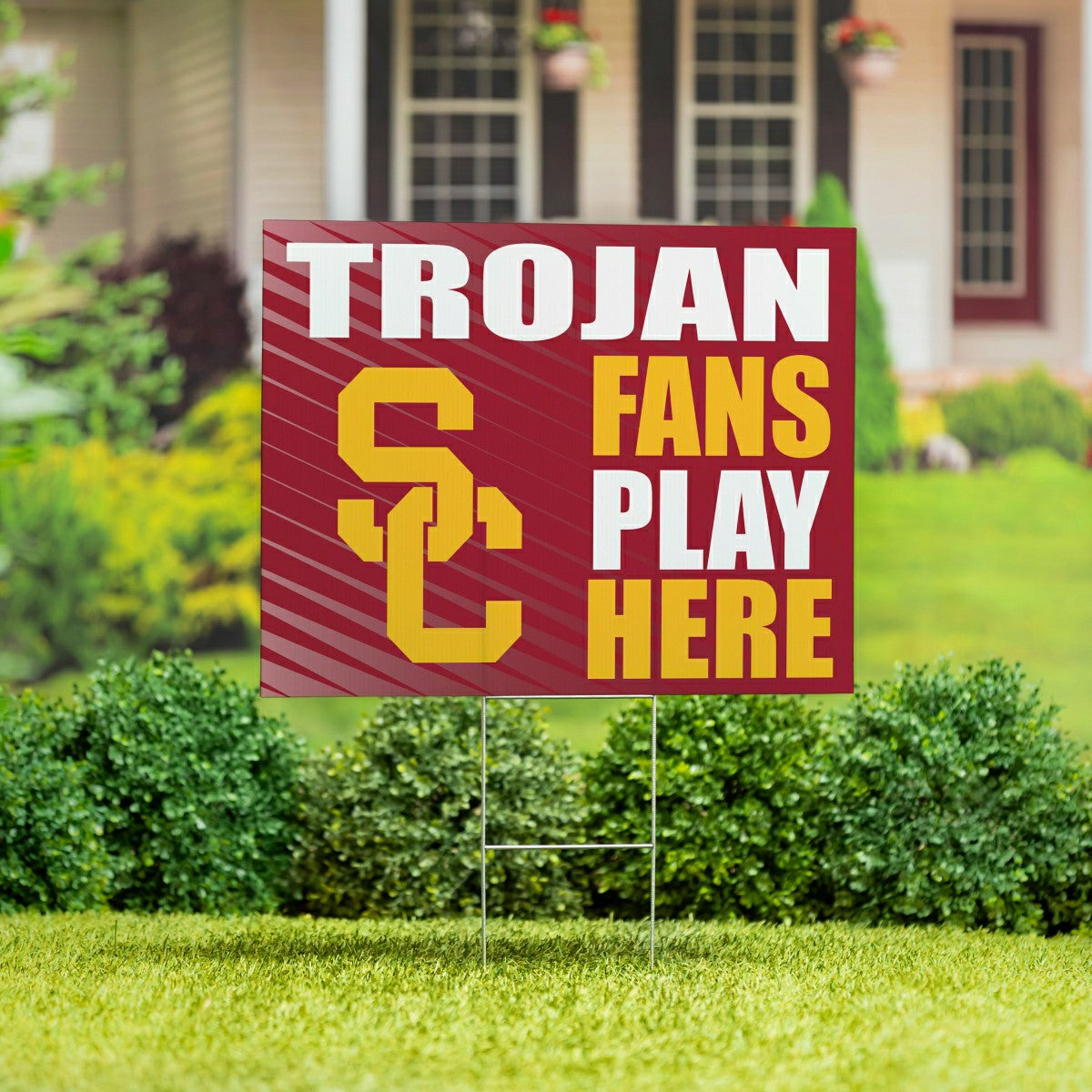 University of Southern California Coroplast Yard Sign "Fans Play Here", Collegiate, Home