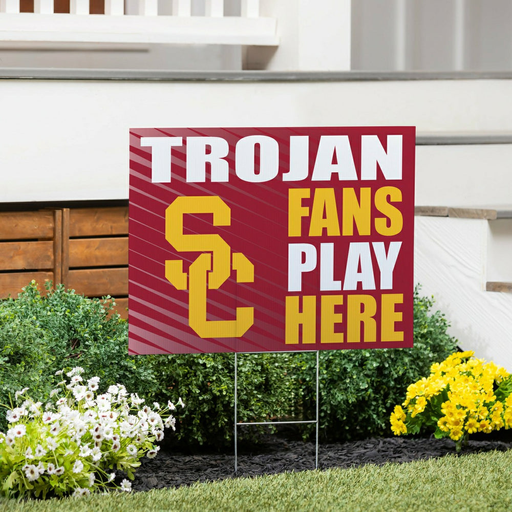 University of Southern California Coroplast Yard Sign "Fans Play Here", Collegiate, Home