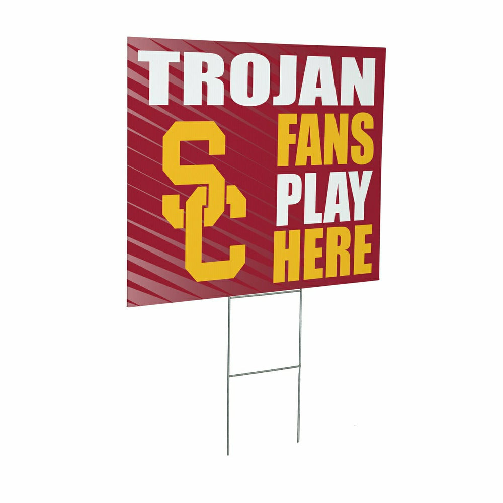 University of Southern California Coroplast Yard Sign "Fans Play Here", Collegiate, Home