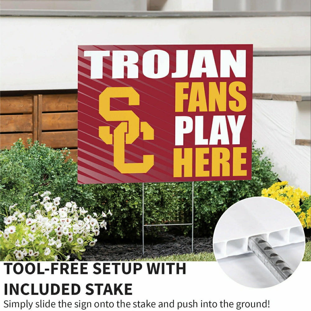 University of Southern California Coroplast Yard Sign "Fans Play Here", Collegiate, Home