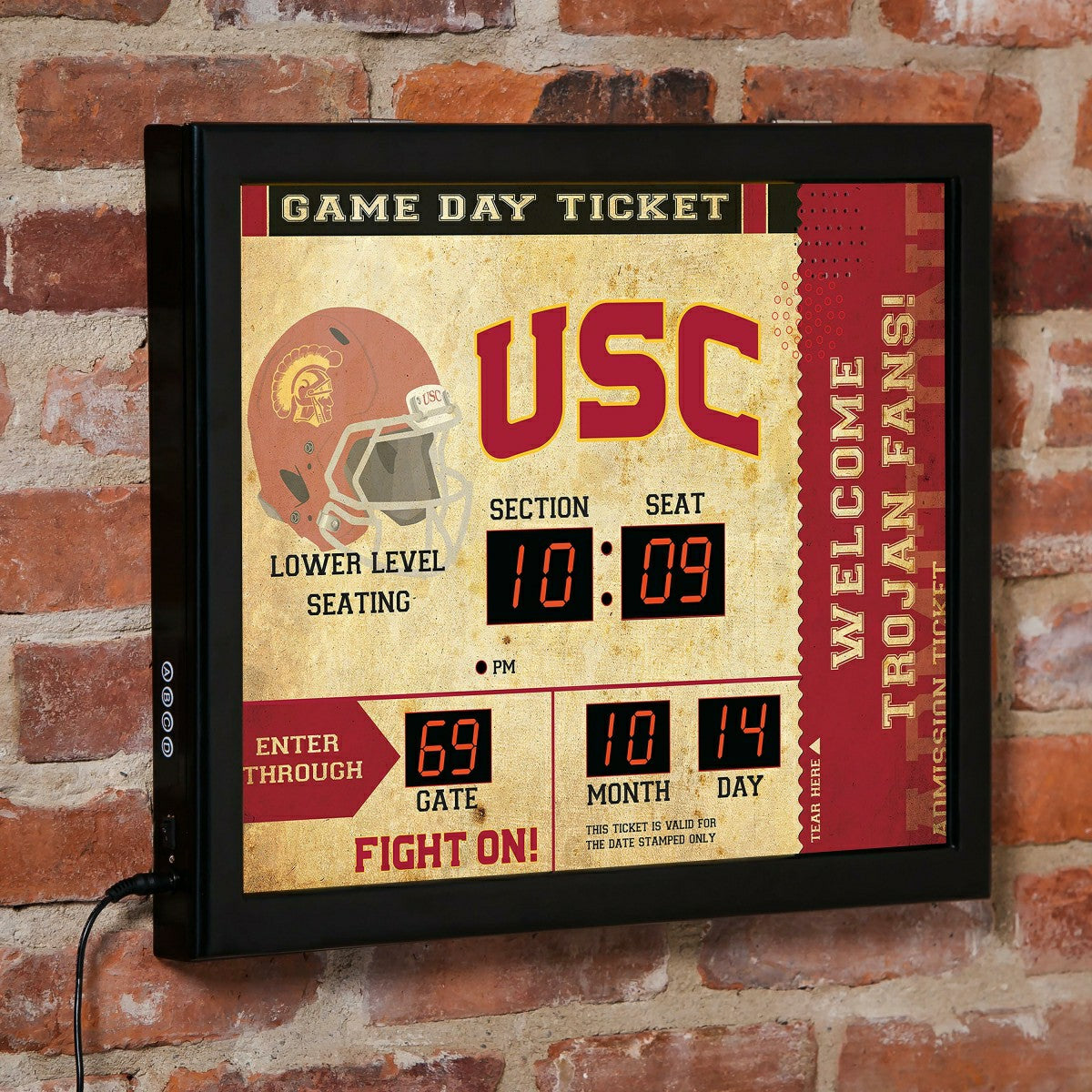 Scoreboard Wall Clock, University of Southern California, Collegiate, Home