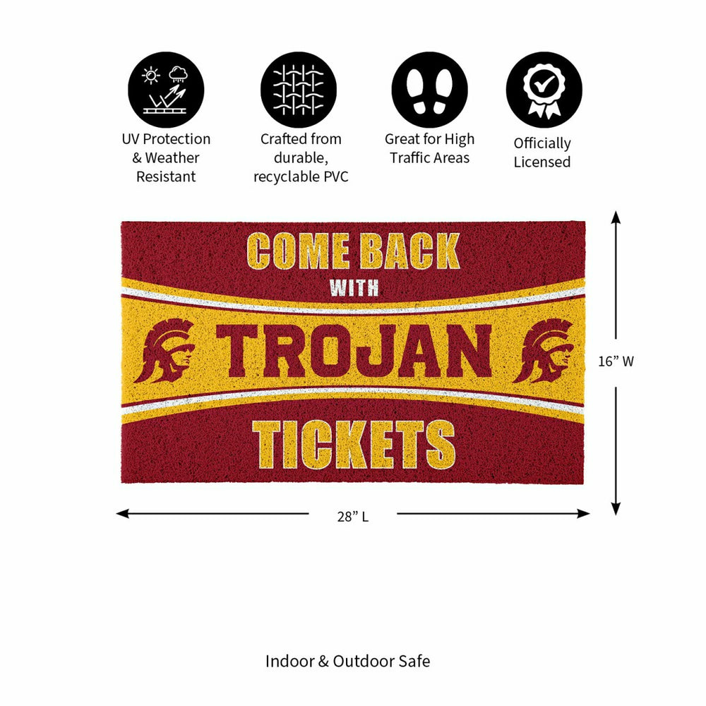 28" x 16" PVC Trapper Mat, Come Back with Tickets, University of South, Collegiate