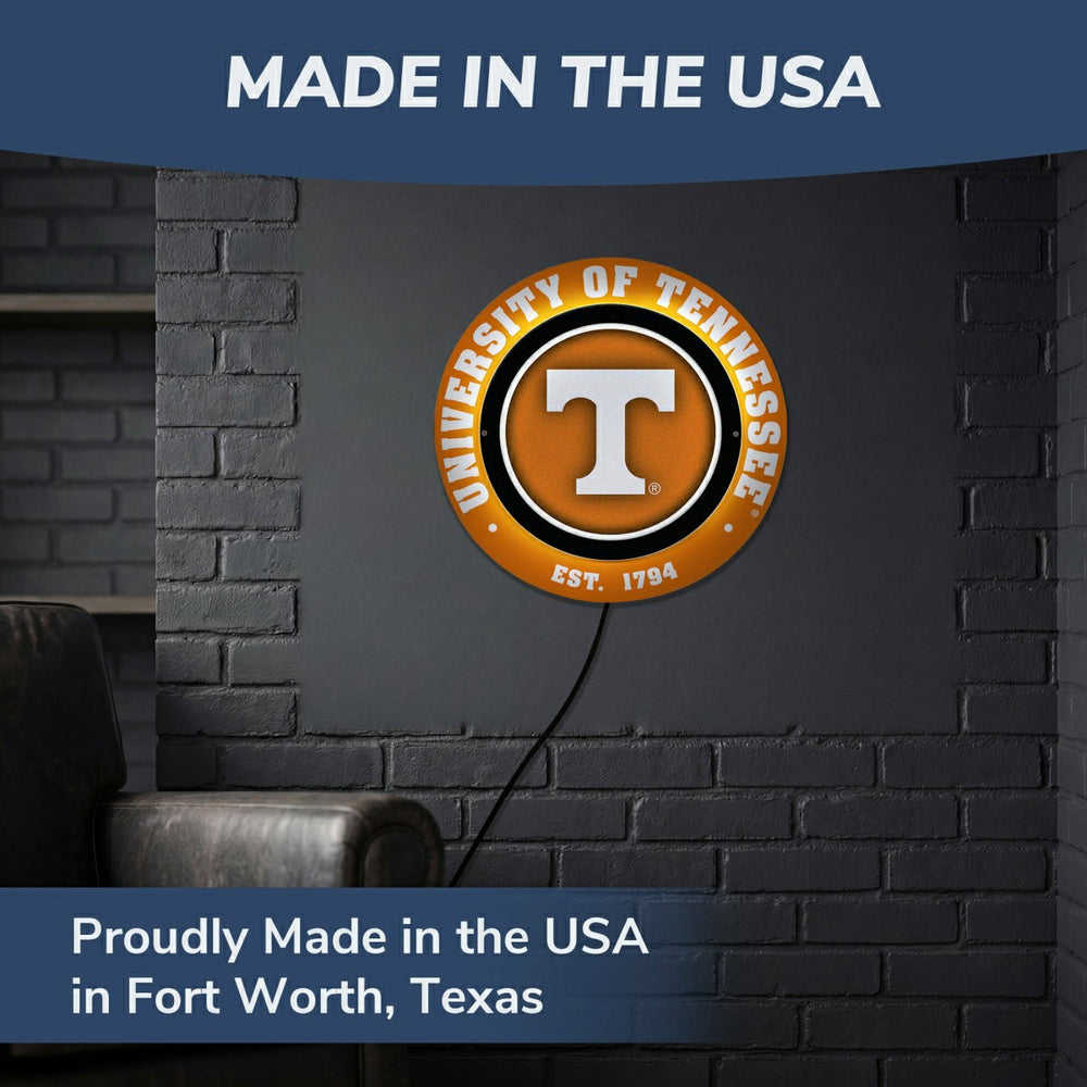 University of Tennessee, Metal Lite, Round, Collegiate