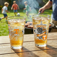 University of Tennessee 16oz Glass pint, Set of 2, Collegiate, Home
