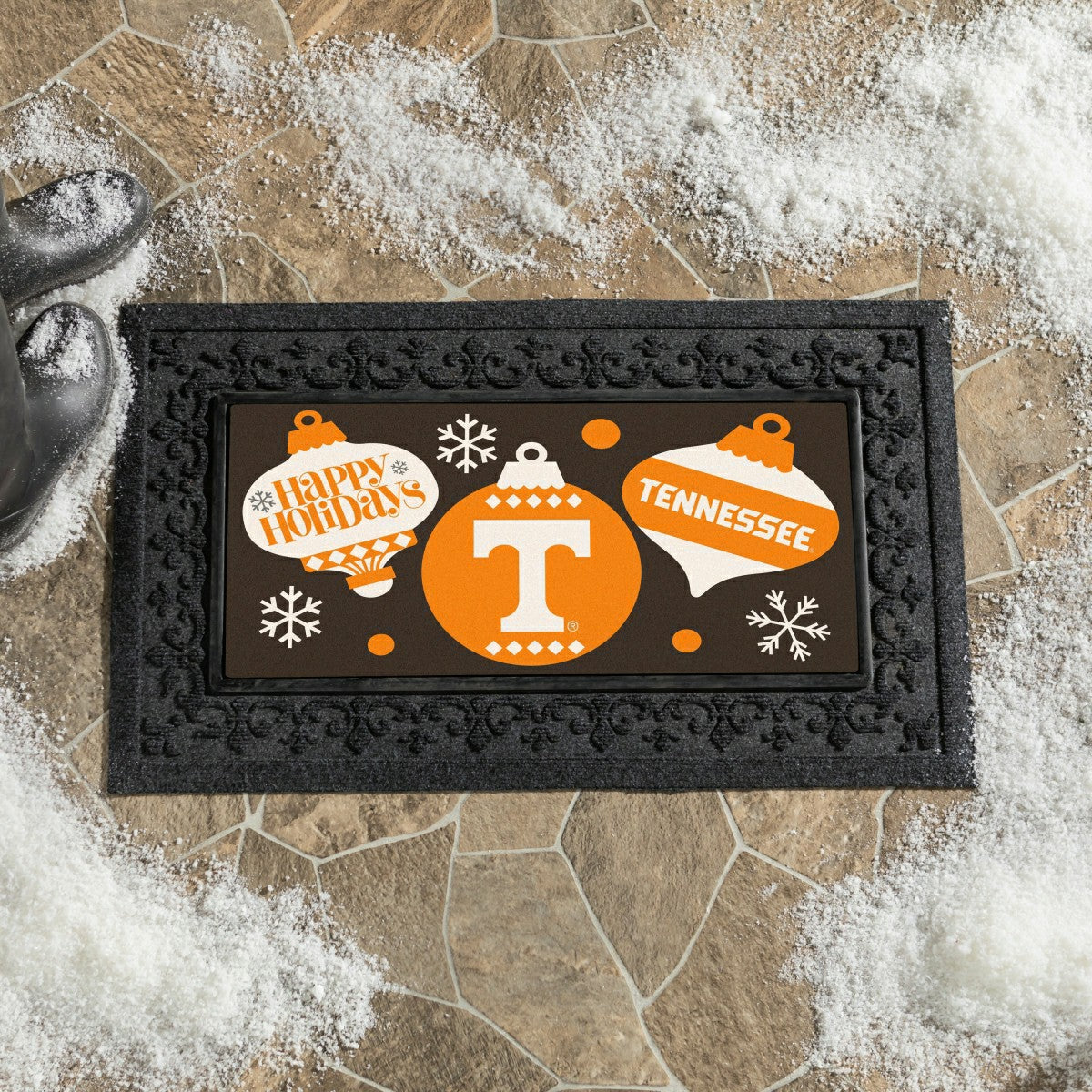 University of Tennessee Holiday Flocked Coir Sassafras Switch Mat, 22", Collegiate