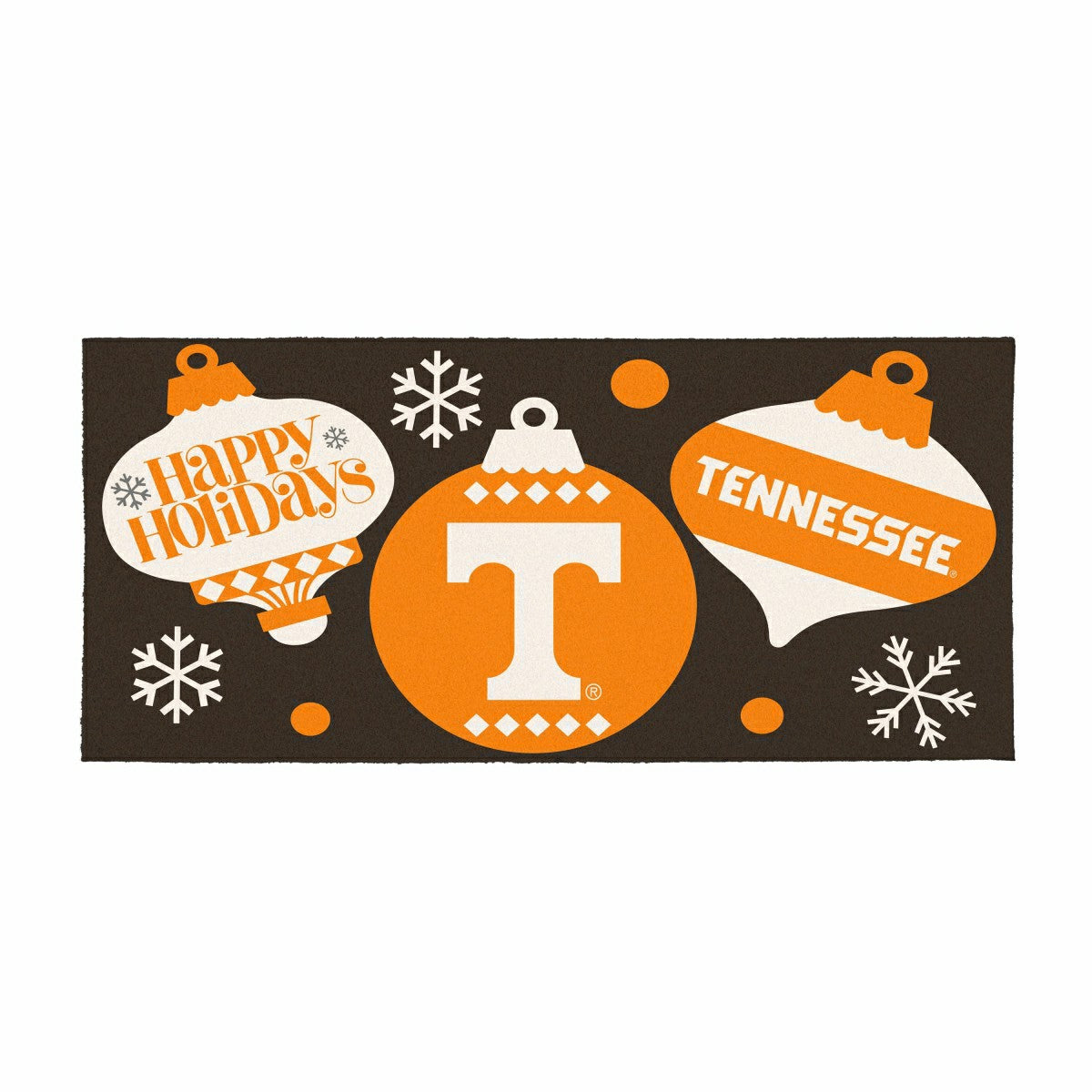 University of Tennessee Holiday Flocked Coir Sassafras Switch Mat, 22", Collegiate