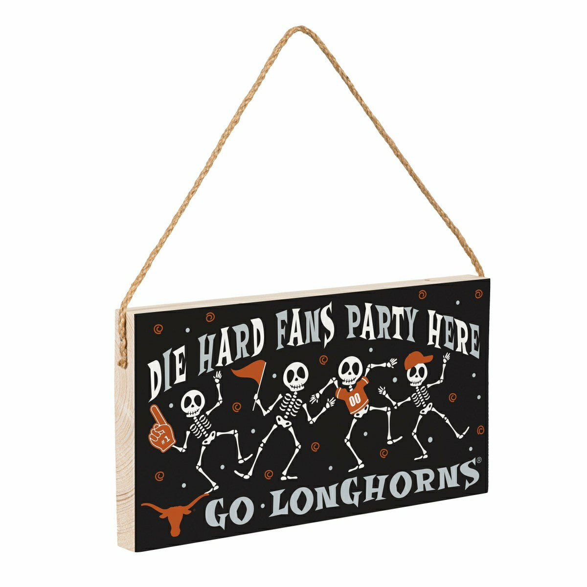 University of Texas Halloween Wood Wall Sign, 6x11, Collegiate, Home