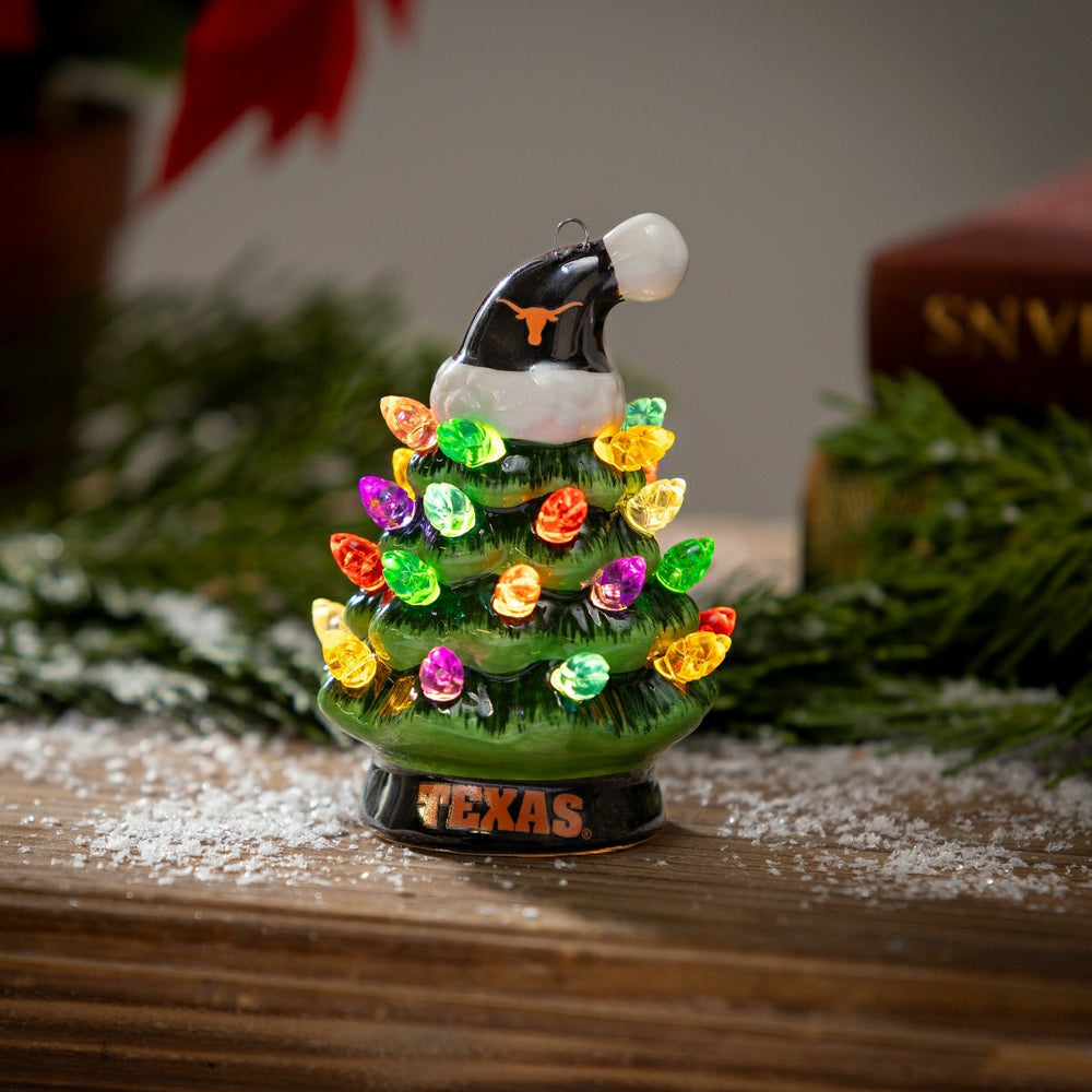 4" Mini LED Tabletop Christmas Tree, Set of 2, University of Texas, Collegiate, Home