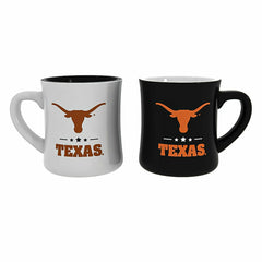 University of Texas 10oz Ceramic Cup Set, 2pc, Collegiate, Home