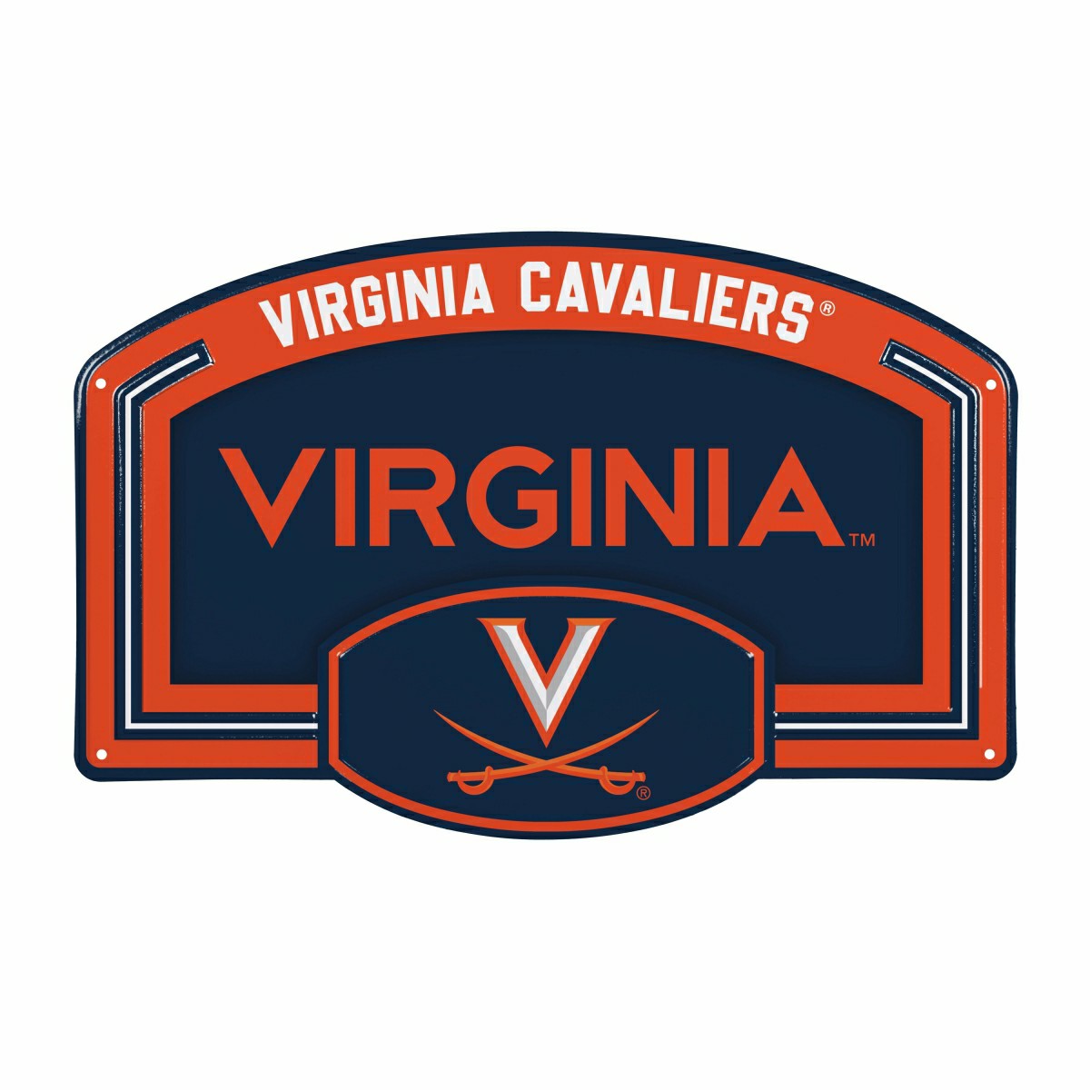 University of Virginia USA Embossed Steel Wall Sign, 11" x 17", Collegiate, Home