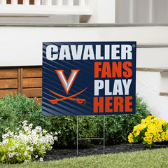 University of Virginia Coroplast Yard Sign "Fans Play Here", Collegiate, Home